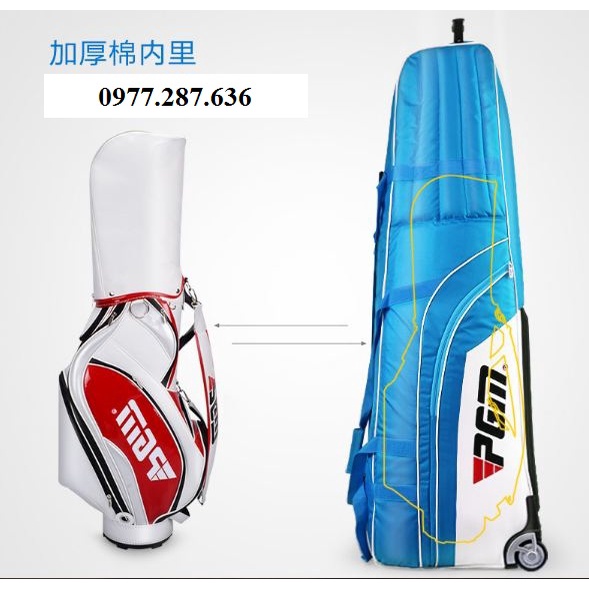 Cover máy bay túi đựng gậy golf túi hàng không cao cấp của PGM - PGM GOLF AVIATION PACKAGE CM007