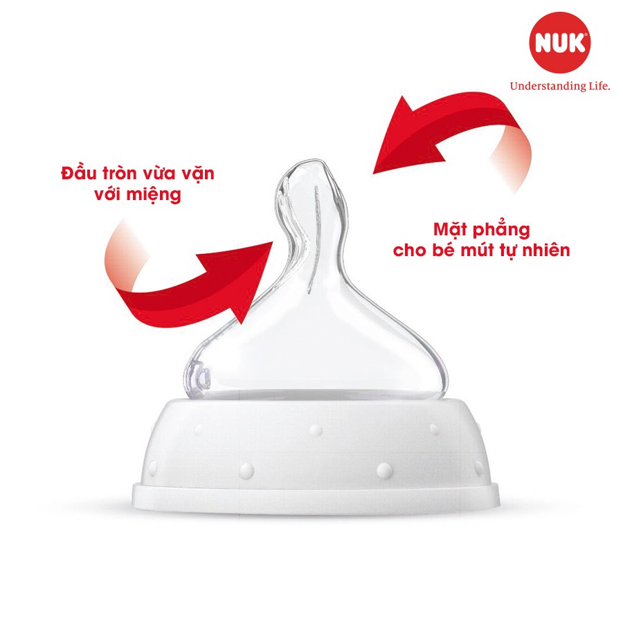 Bộ 2 núm ti NUK Silicone S1 / S2 - M hàng chính hãng