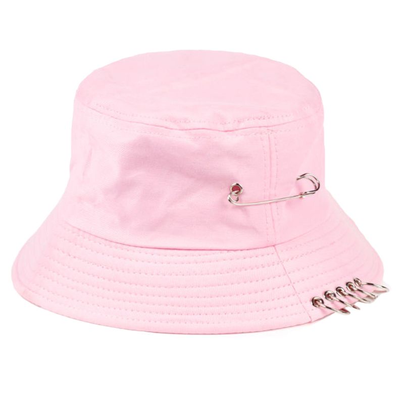 Mũ Bucket Mojito Chất Liệu Cotton Chống Nắng Có Vòng Kim Loại Có Thể Gập Lại Phong Cách Hip Hop