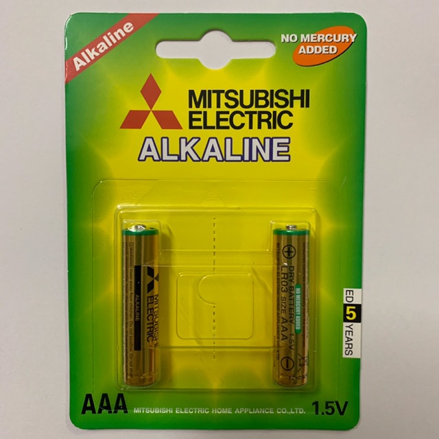 Pin AAA Mitsubishi Electric Alkaline Chính Hãng Vỉ 2 Viên