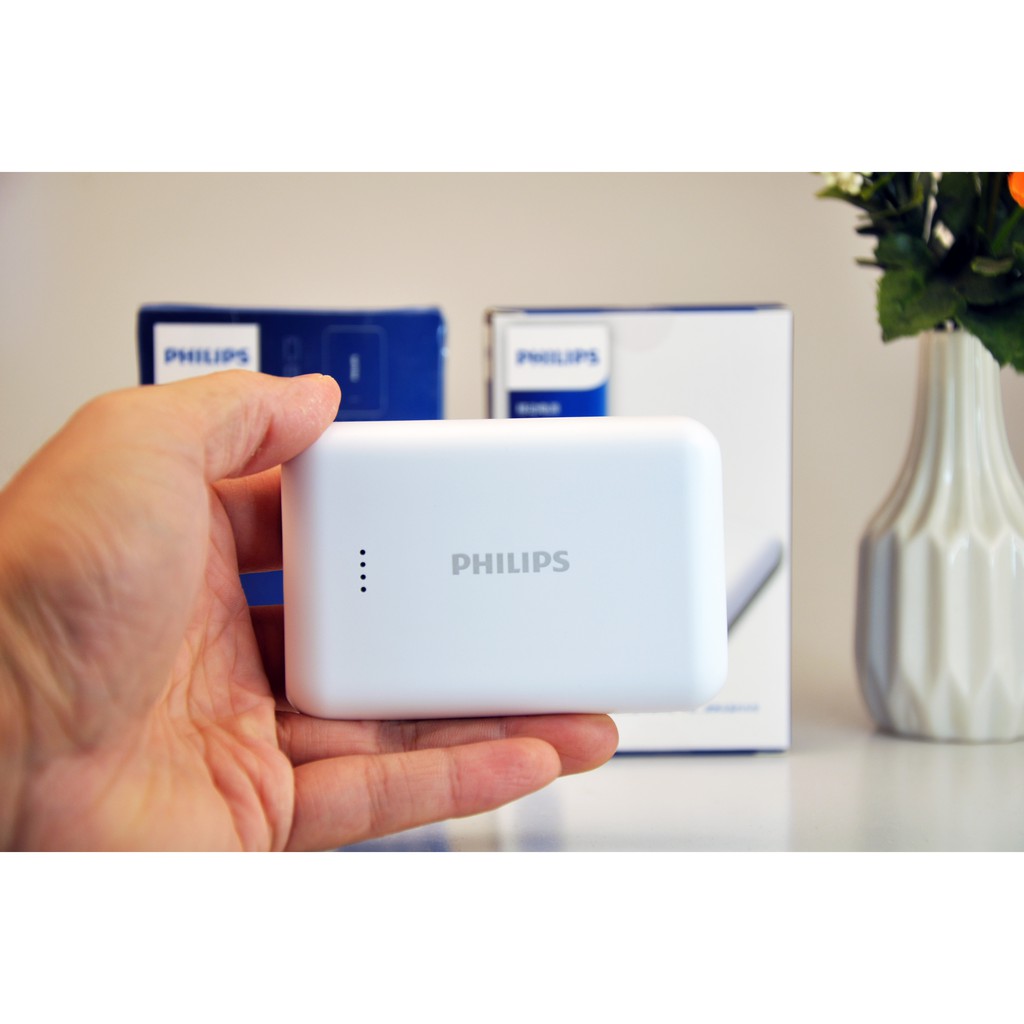 Sạc Dự Phòng Philips iPhone PD 20W DLP2005W 20000mAh DLP2004W 10000mAh PowerCore Slim Sạc Nhanh,2 Cổng Đầu Ra PD Max 20W