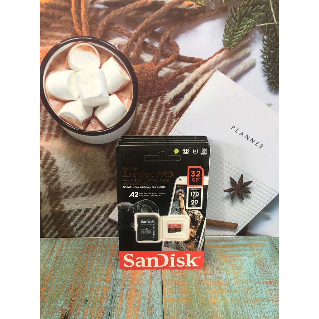 (New 2022) Thẻ Nhớ Sandisk EXTREME PRO 32G - U3 4K V30 170MB/s