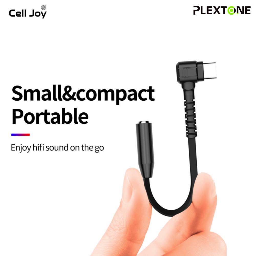 Type-C to 3.5mm Headphone Jack chuyển đổi Plextone Chính hãng tối ưu chơi Game Mobile