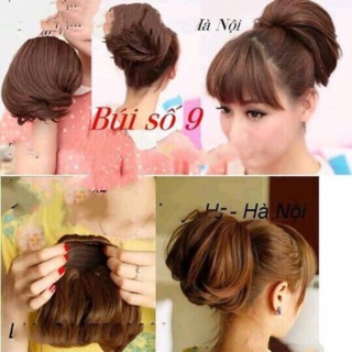 Tóc búi giả- hình thật