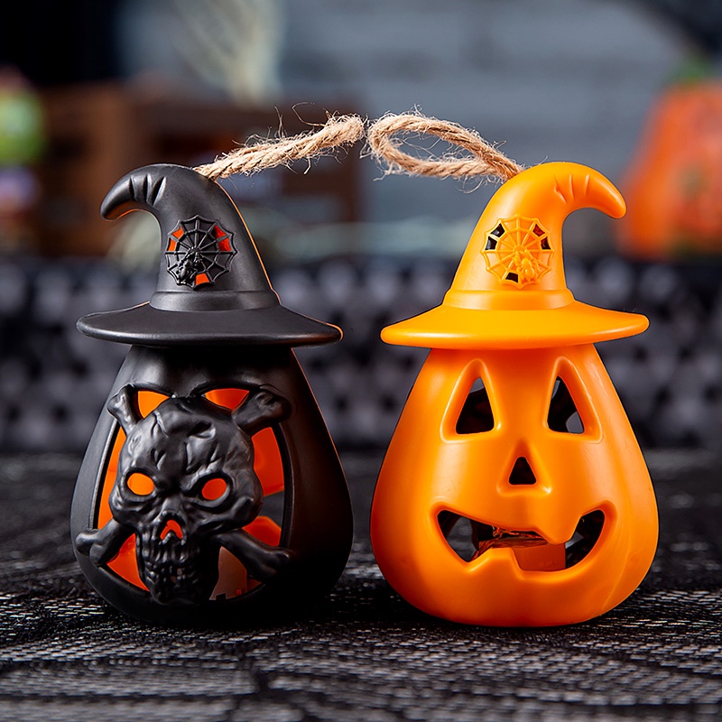 Lồng Đèn LED Hình Bí Ngô Trang Trí Halloween