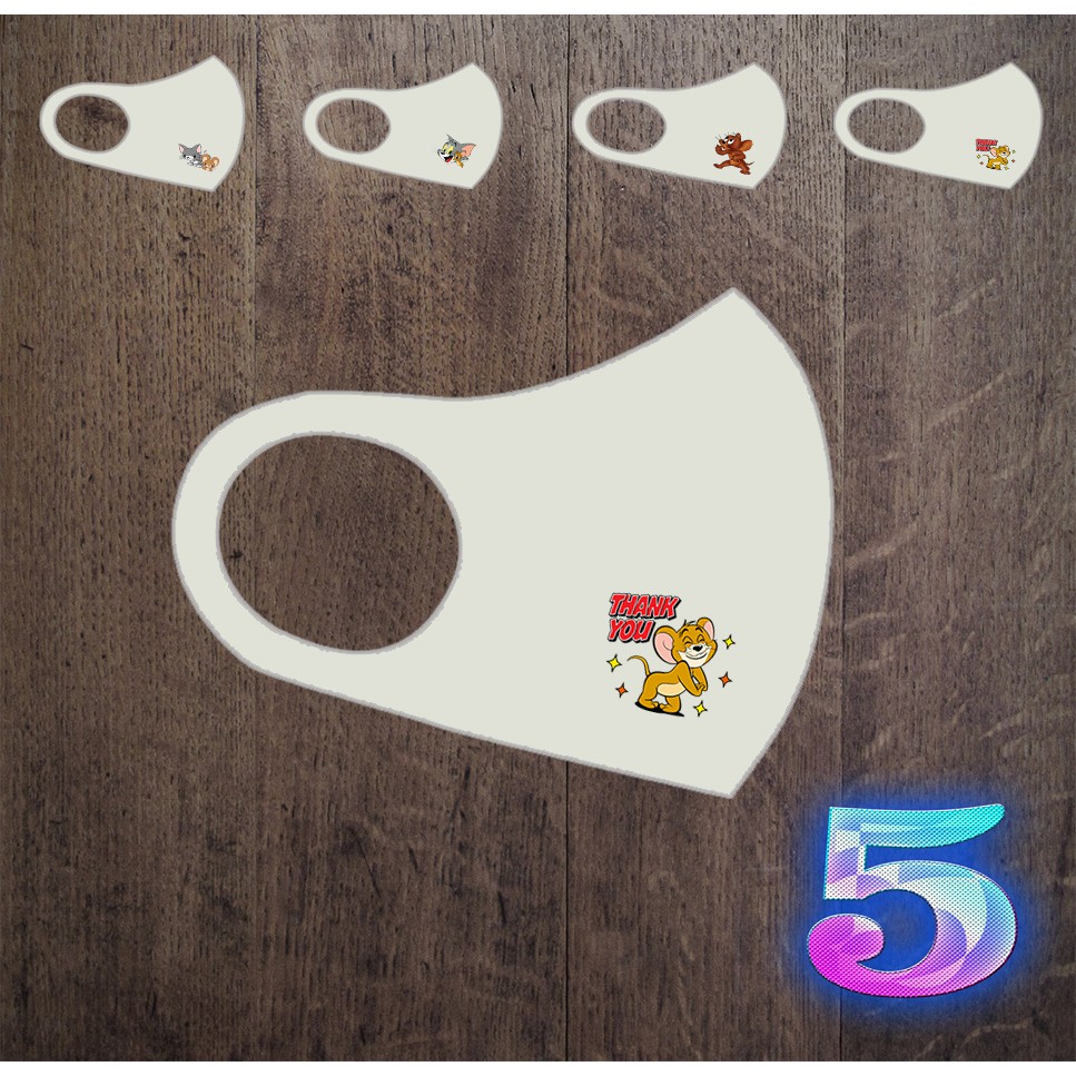 Tom And Jerry - Khau Trang Hình Tom And Jerry - Vải 2 Lớp Kháng Khuẩn Chống Bụi Mịn | BigBuy360 - bigbuy360.vn