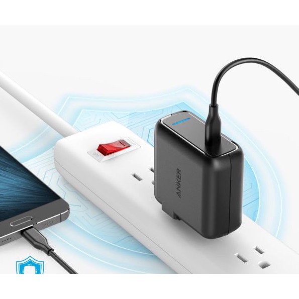 Củ sạc nhanh PD 30W ANKER A2014 IQ cho iPhone iPad Samsung IP 6 7 8 Plus X Xs Max 11 12 Pro mini QC Type C cốc cóc