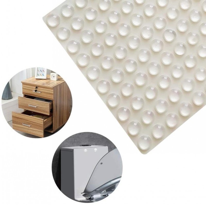 Set 100 miếng dán tự dính chống va chạm trang trí cửa nắp bồn vệ sinh đa năng với nhiều màu tùy chọn