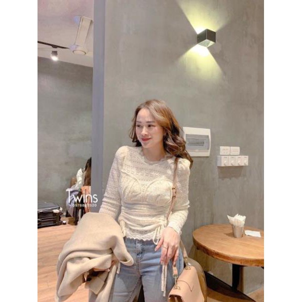 Áo ren rút dây sườn cúp ngực hot hit
