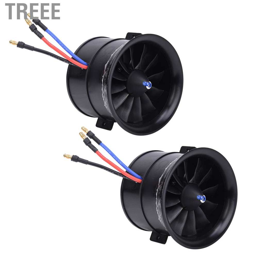 Aircraft Fan Propeller 12 Blades Heat Dissipation 70mm RC with Starting Motor for Model Accessories
