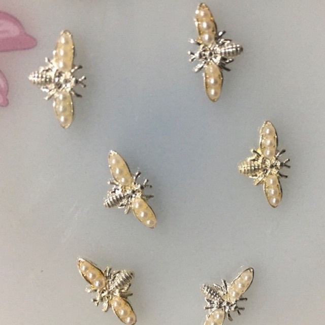 Ong Đá kim loại nail trang trí móng tay 10 con
