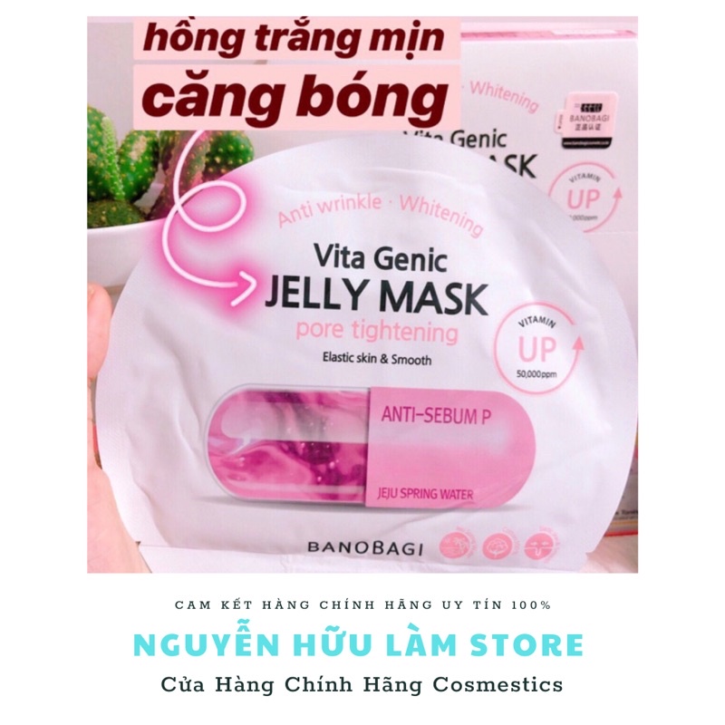 Mặt Nạ Giấy Viên Thuốc BANOBAGI ANTI WRINKLE WHITENING  VITA GENIC MASK | Thế Giới Skin Care