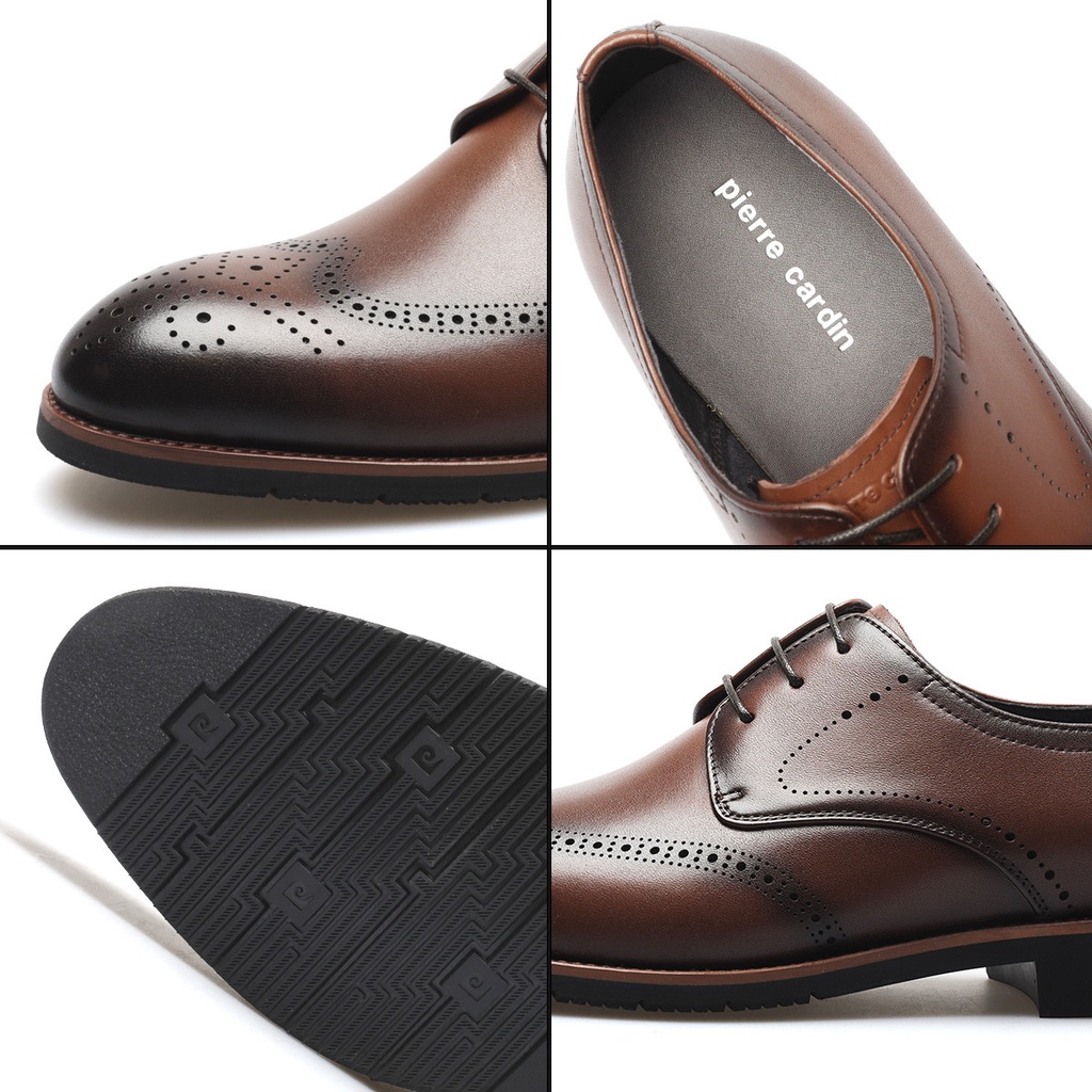 Giày nâu pierre cardin da bò cao cấp