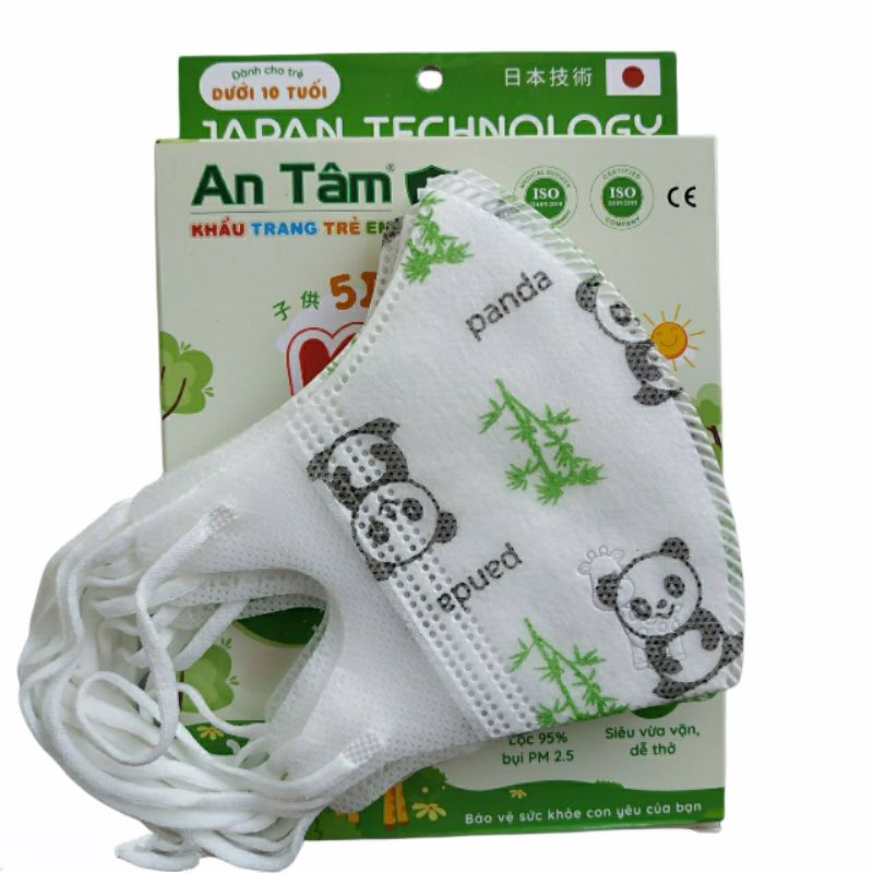 Combo 10 cái khẩu trang 5D nhiều hoạ tiết dành cho bé dưới 10 tuổi