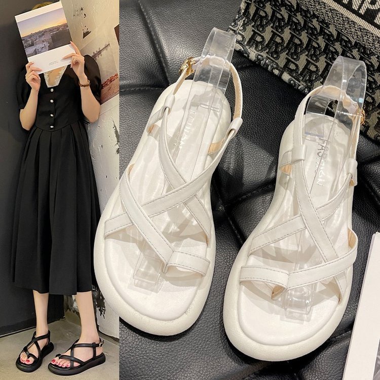 Giày Sandal quai hậu nữ Xỏ Ngón Dây Mảnh Đan Chéo Đế Cao Su Cao Cấp Hàn Quốc SANDAL79