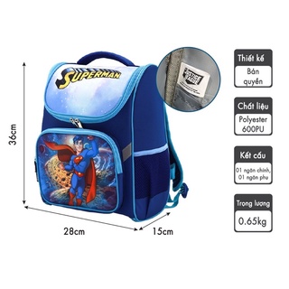 Balo chống gù Hồng Hà hoạt hình DC- siêu nhẹ, chống thấm nước 3715.