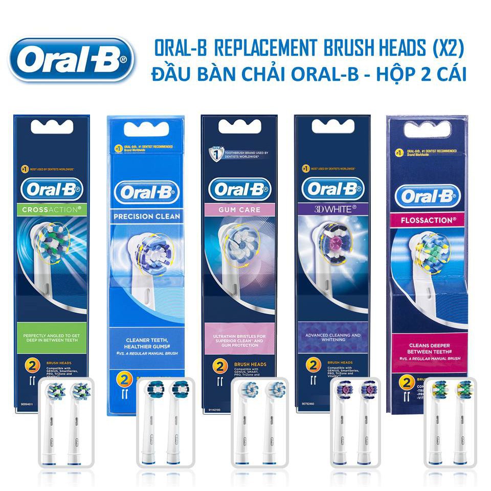 Lẻ 1 Đầu Thay Bàn Chải Điện Oral B (Úc) Người Lớn, Trẻ Em