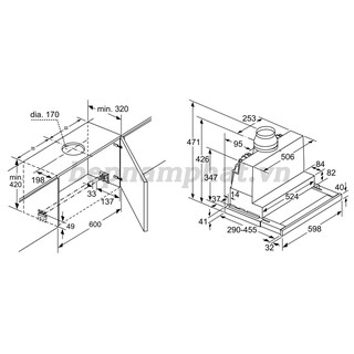 Máy hút mùi Bosch DFS067K50