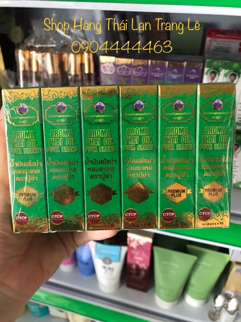 Dầu gió 29 loại thảo dược Thái Lan 8cc Aroma Thai Oil Puya Brand