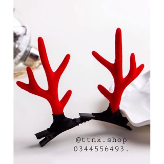 Kẹp tóc sừng tuần lộc Noel 2018