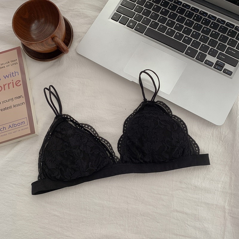 Áo Bra Ren - Áo Lót Nữ Ren Hoa 2 Dây Mảnh Mút Mỏng Không Gọng Gợi Cảm Thoải Mái