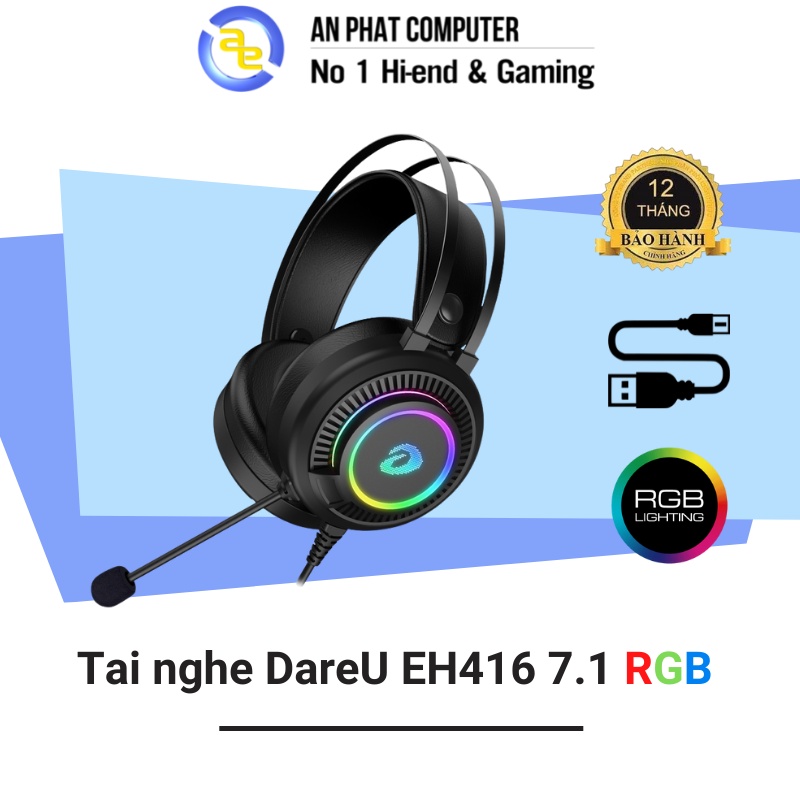Tai nghe DareU EH416 7.1 RGB  Chính hãng BH 12 tháng