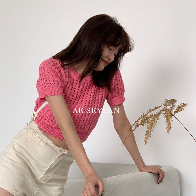 Áo Đan Len Phong Cách Hàn Quốc Đơn Giản Dễ Phối Đồ Thời Trang Cho Nữ