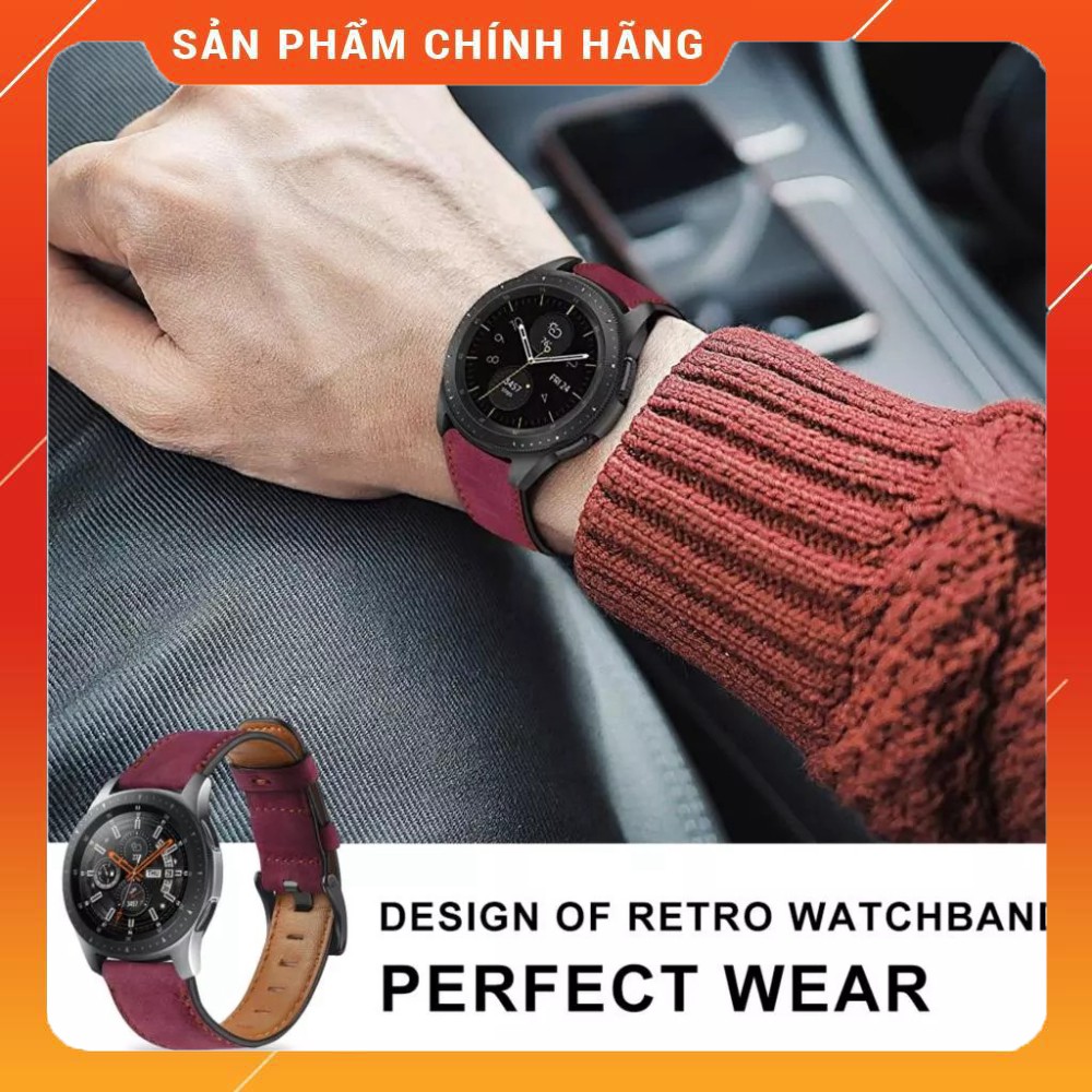 Dây da đồng hồ 22mm dành cho Huawei GT/ GT2 Honor Magic - chốt thông minh