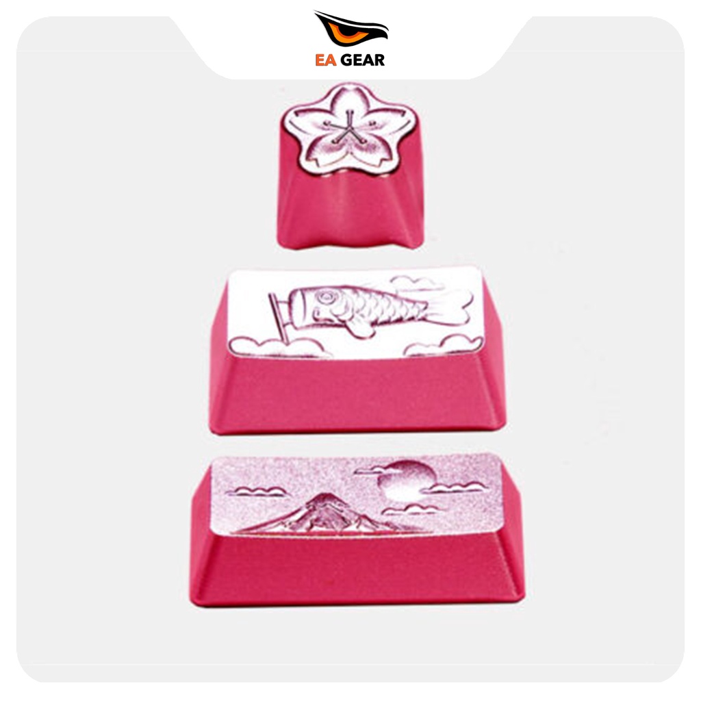 Nút keycap Artisan Kim Loại Akko Tokyo (Enter, Tokyo, Backspace) - EA Gear