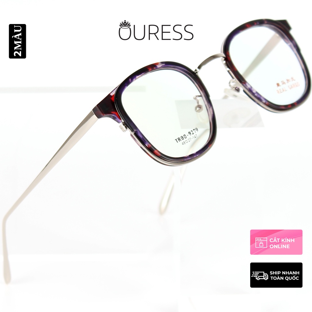 Gọng kính TR90 phối càng hợp kim cao cấp bền đẹp thời trang – hàng chính hãng Ouress 9279