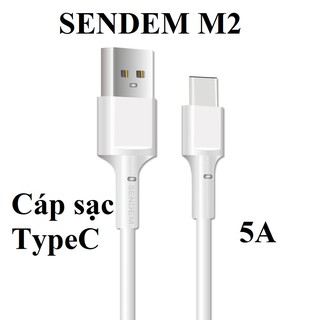 Cáp sạc TypeC Sendem M2 sạc siêu tốc 5A