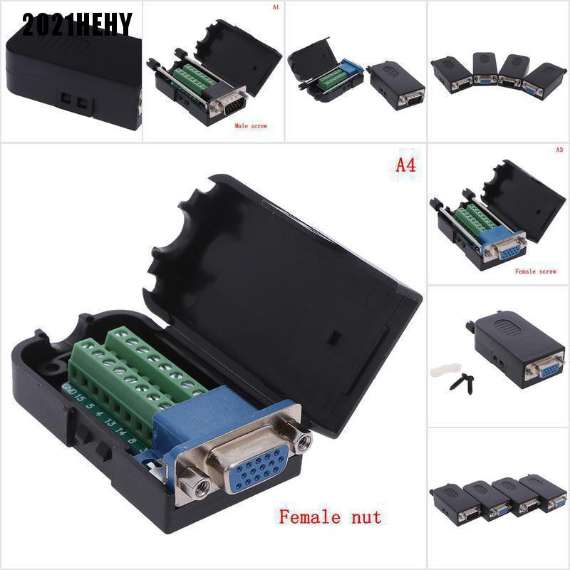 Đầu nối VGA 3 hàng 15pin D-SUB DB15 #HY