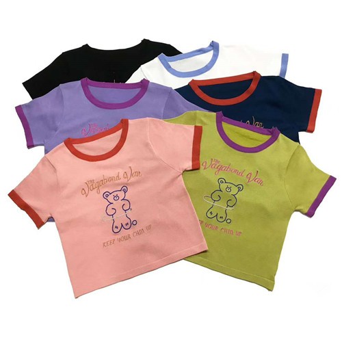 Áo thun nữ tay ngắn in hình gấu dễ thương cho phái nữ | BigBuy360 - bigbuy360.vn