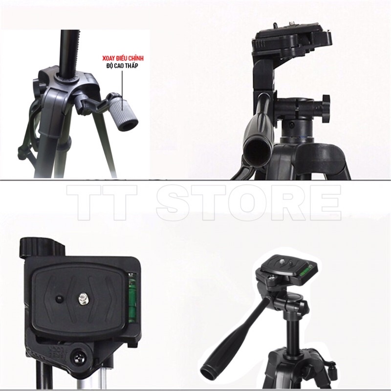 Chân Tripod 3366 Giá Đỡ Máy Chiếu / Máy Ảnh / Điện Thoại Chân Chắc Chắn Loại Xịn