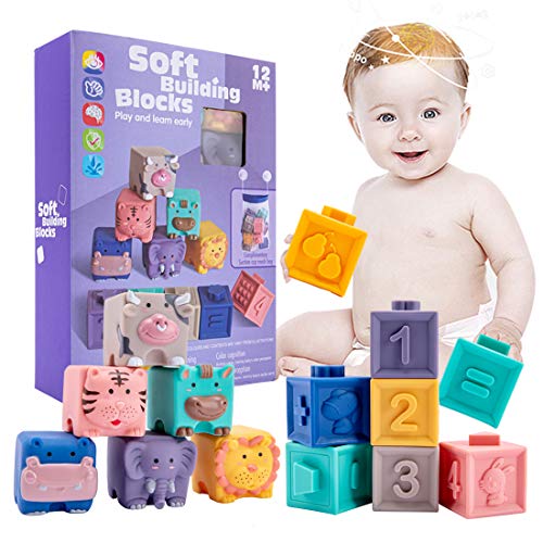 Bộ 12 khối đồ chơi xếp hình thú vị cho bé
