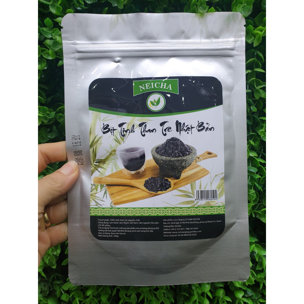 BỘTTHAN TRE NHẬT BẢN gói 100g - làm bánh hay trà sữa than tre đều ổn