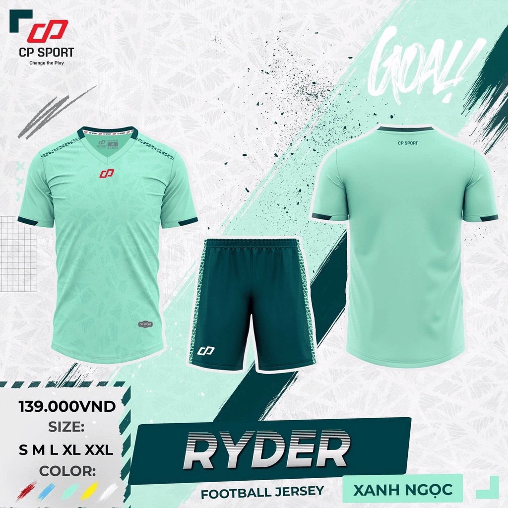 Quần Áo Bóng Đá CP SPORT Ryder Cao Cấp .Bộ Đồ Thể Thao Không Logo Thầm Hút Mồ Hôi