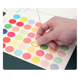 48 Sticker Chấm Tròn trang trí sổ tay planner