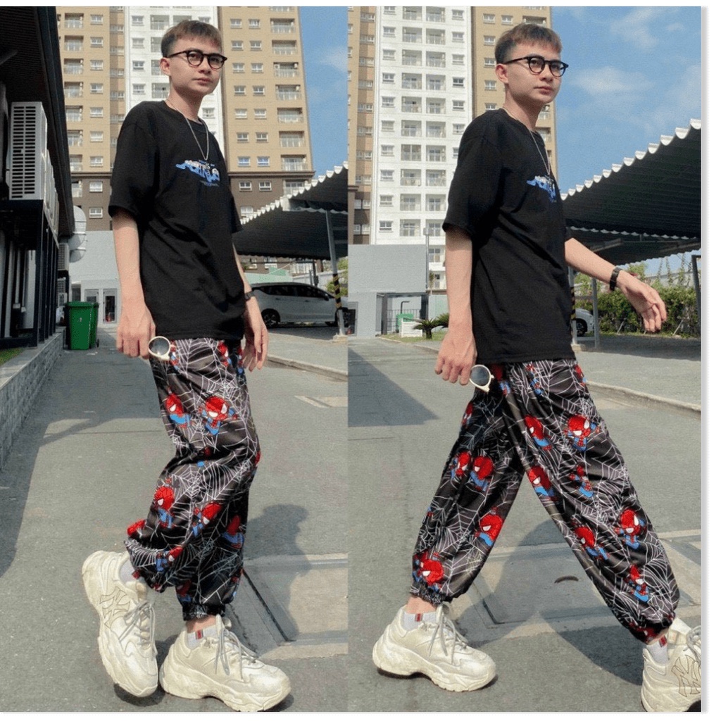 QUẦN JOGGER NỈ NAM NỮ SPIDER MAN CỰC HOT TKT
