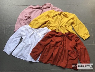 Áo Kiểu BabyDoll Thắt Nơ Sau ( Hình Thật Ảnh Cuối)