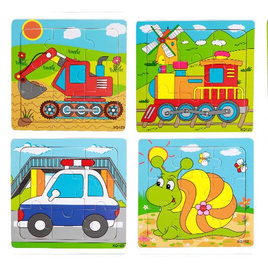 Lẻ Bộ 20 Tranh Gỗ Ghép Hình Con Vật, Giao Thông Ngộ Nghĩnh Cho Bé Yêu (Hình Ngẫu Nhiên)