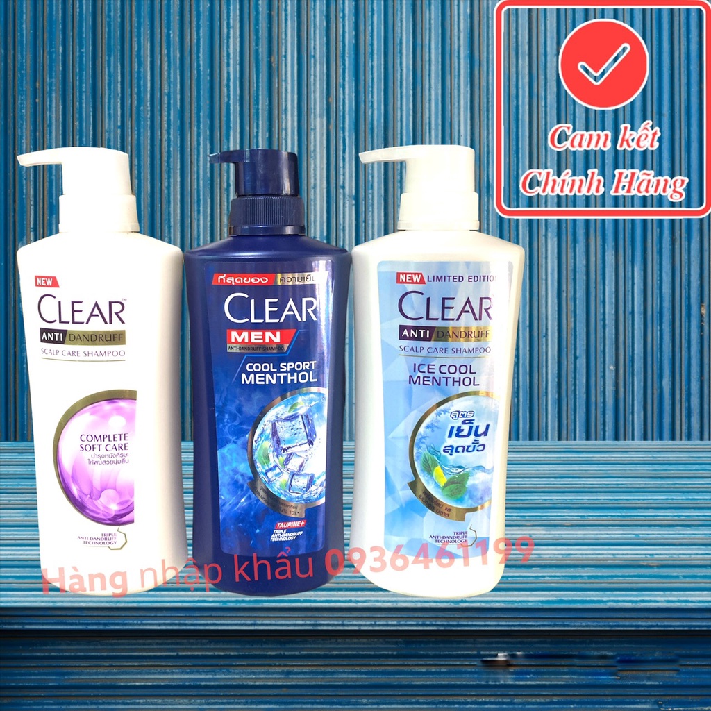Dầu gội clear men bạc hà Thái Lan 410ml