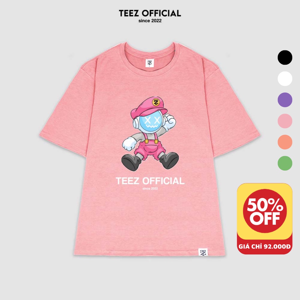 Áo Thun Unisex Nam Nữ TEEZ - TZ1036 Form Rộng Tay Lỡ Freesize