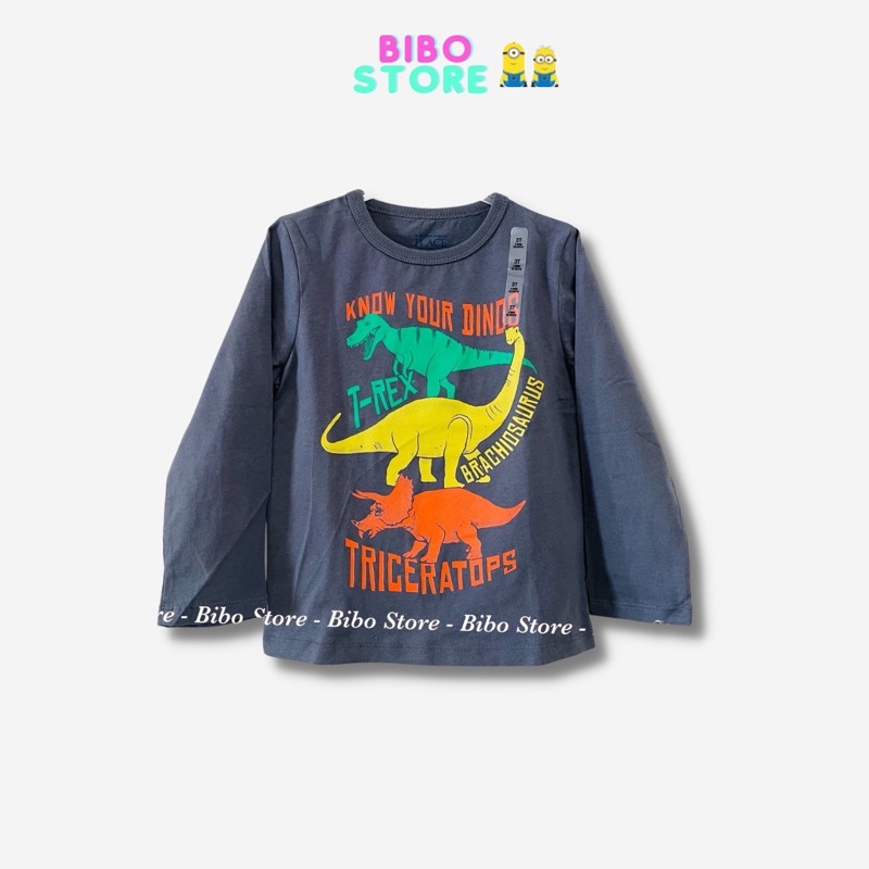 Áo Thun Tay Dài Bé Trai PLACE BT VNXK/ áo thun dài tay thu đông cho bé trai Sz 6/9m-5Y Bibo Store