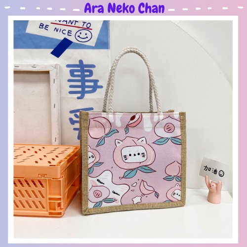 Túi Cói Thời Trang Đi Biển Đi Chơi Siêu Cute Dễ Thương Cầm Tay
