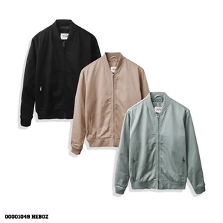 [HẾN STORE MENSWEAR] Áo khoác bomber kaki nam HEBOZ, vải kaki cao cấp, có dây kéo thời trang phong cách 3 màu - 00001049