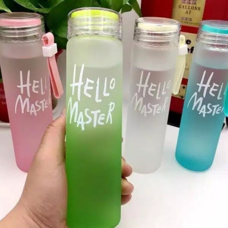 Bình Đựng Nước Thể Thao Bằng Nhựa Hình Hello Master 480ml