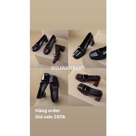 Giầy da quai ngang