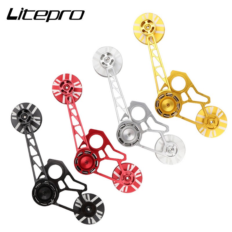 litepro Bike Chain Tensioner Bicycle Pulley Wheel Bánh sau Derailleur Hướng dẫn Bánh xe cho Brompton 3 Sixty United Trifold gấp xe đạp