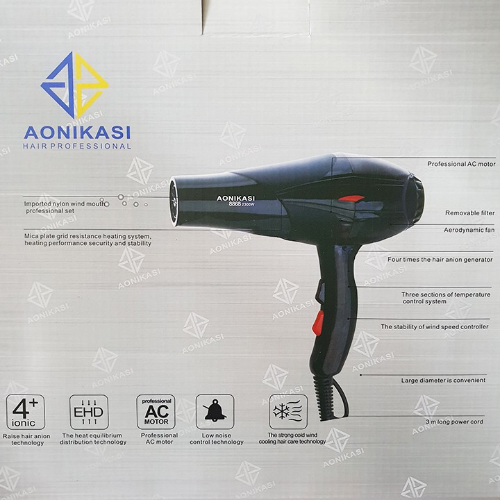 Máy sấy tóc cao cấp AONIKASI 8868 2300W, hai chiều nóng lạnh